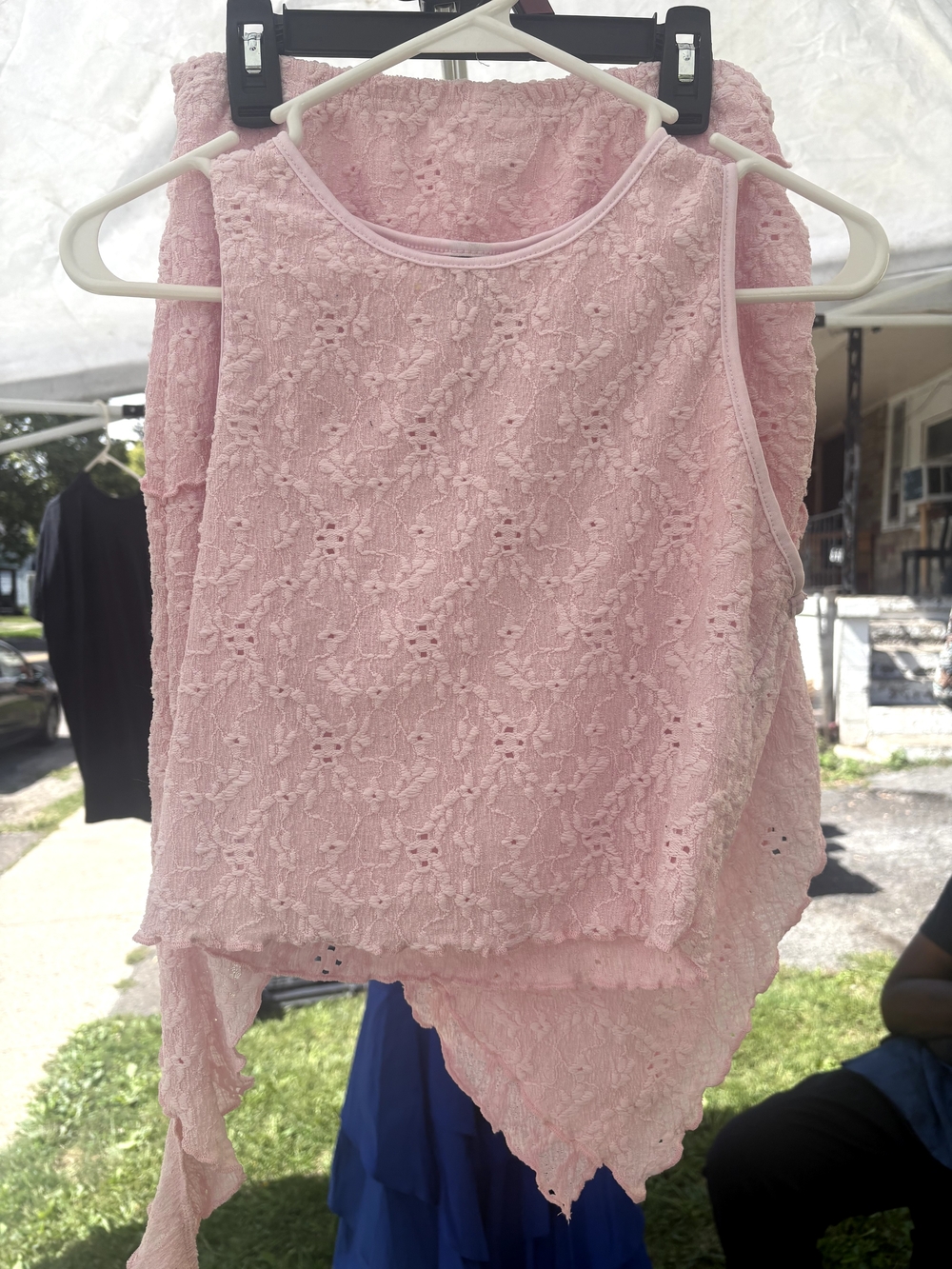 SHEIN Pink Floral Lace Camisole Top